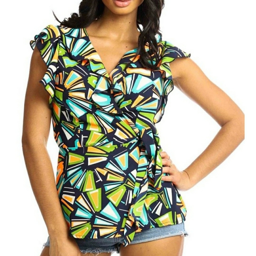*NEW* Stellarelli Ruffled Wrap Top